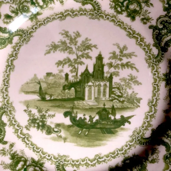 Green Scrolls / Landscape Salad Plate by Madison Bay Company - Picture 2 of 4